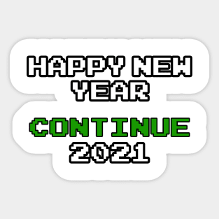 Happy New Year 2021 - Retro Gaming -New Years Eve Sticker